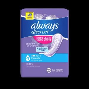 ALWAYS DISCRET PADS – MODERATE ABSORBENCY